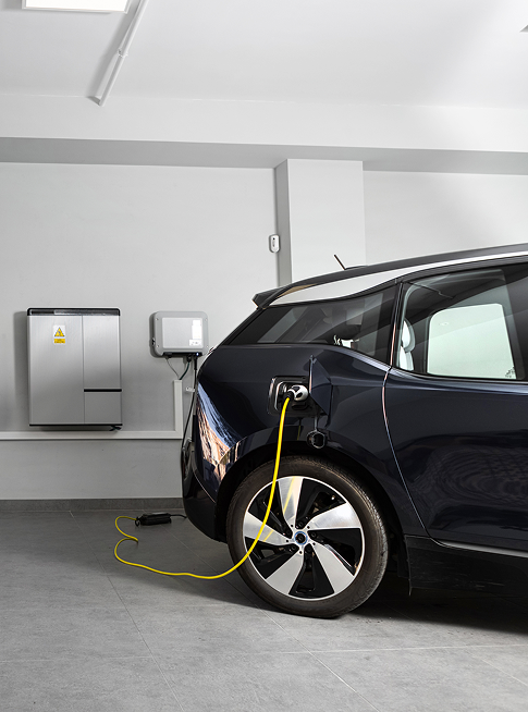 Borne de recharge en cours d'utilisation